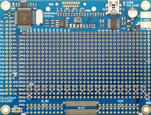 Propeller 1 Micorcontroler Board with USB - Top View