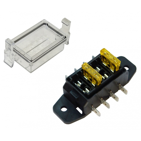 4 circuit Fuse Block with Cover