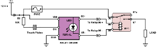 Touch Switch Driver with LED connection diagram